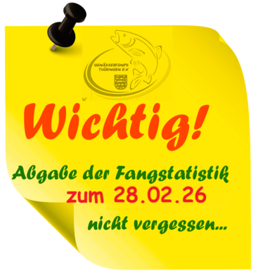 Wichtig! Abgabe der Fangstatistik am 28.02.2025 nicht vergessen…